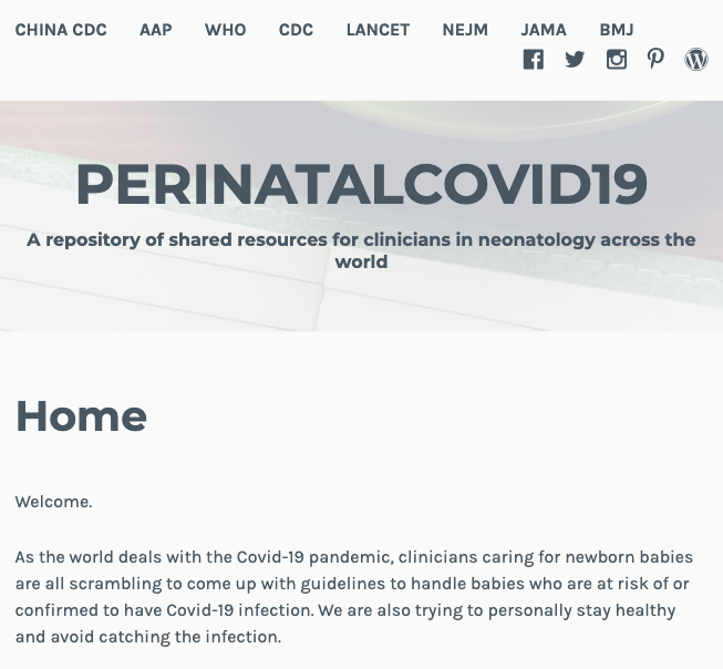 More information about "PERINATALCOVID19 - a repository of shared resources for clinicians in neonatology across the world"