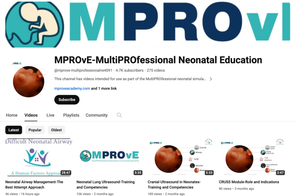 More information about "MPROvE - MultiPROfessional Neonatal Education"
