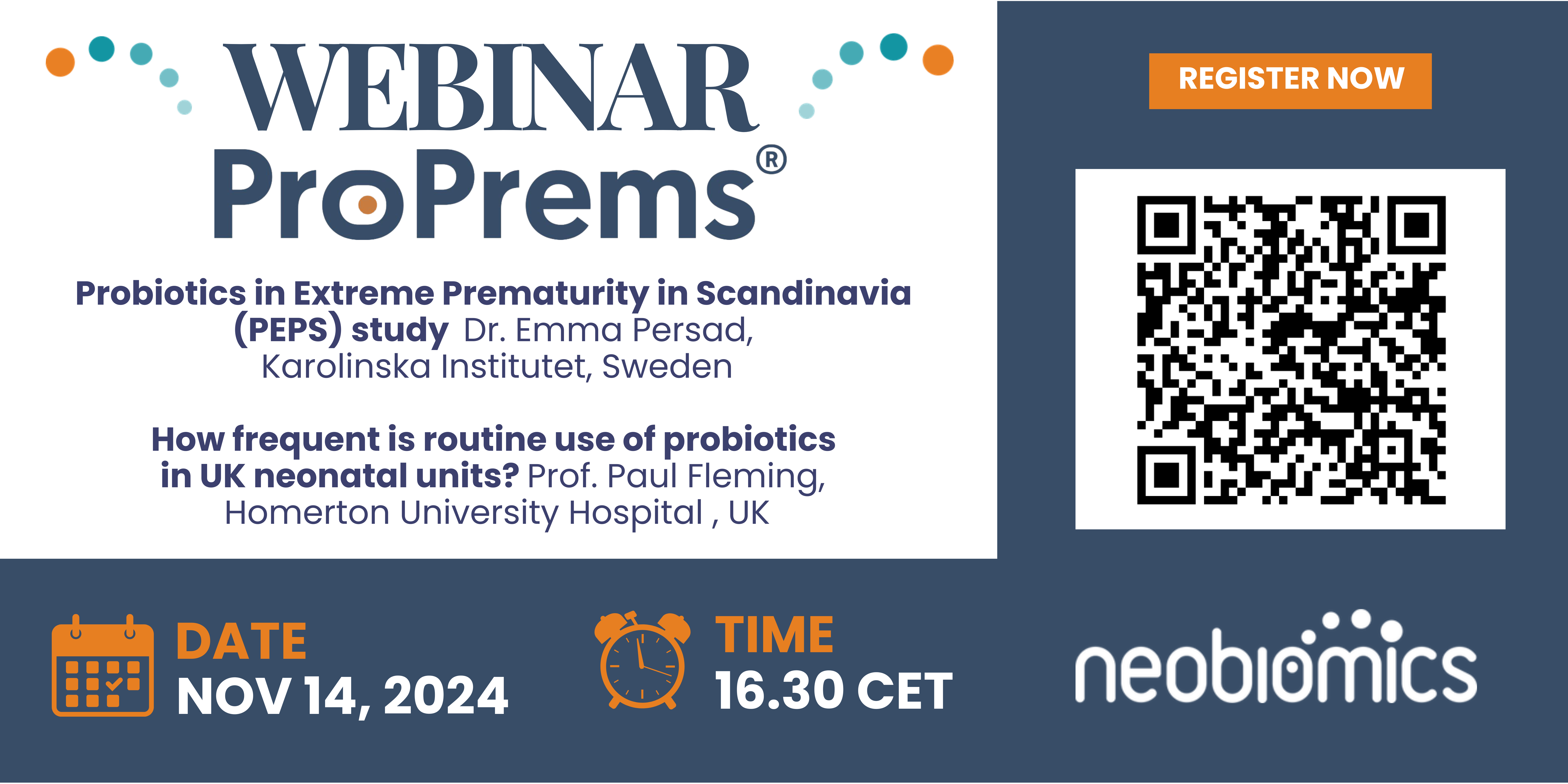 Webinar: Probiotics in Neonatal Care – Insights from the PEPS Study on Extreme Prematurity in Scandinavia and Probiotic Practices in the UK