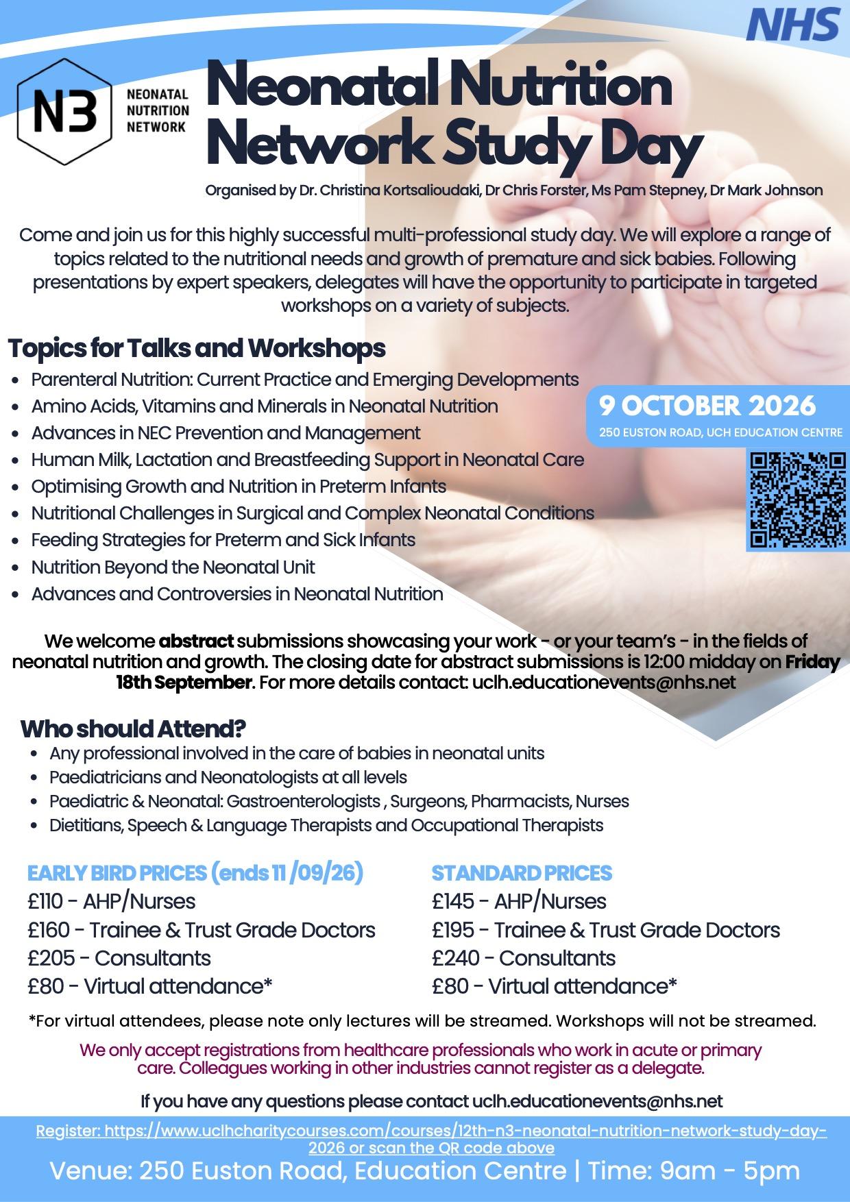 N3 Neonatal Nutrition Network Study Day 2026