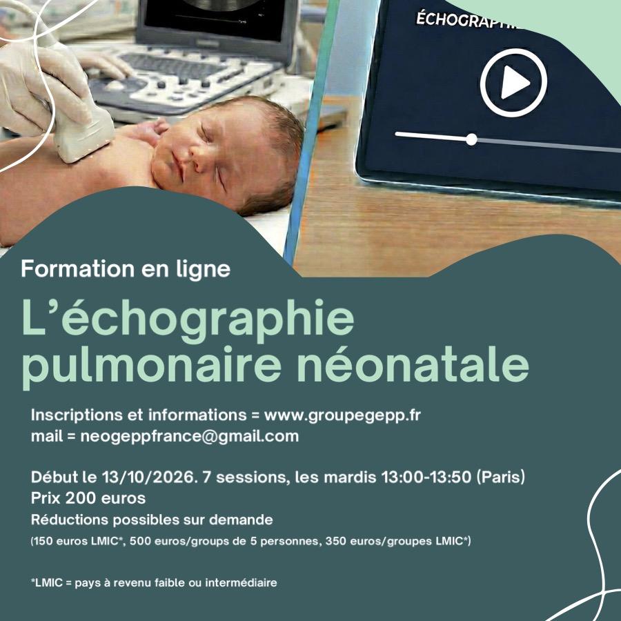 L'échographie pulmonaire néonatale - une formation en ligne